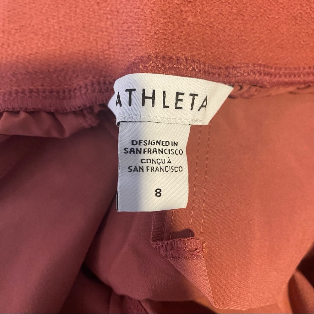 ATHLETA New Brooklyn Heights Wide Leg Trouser Pants Rose Pink Size 8 - Picture 13 of 14